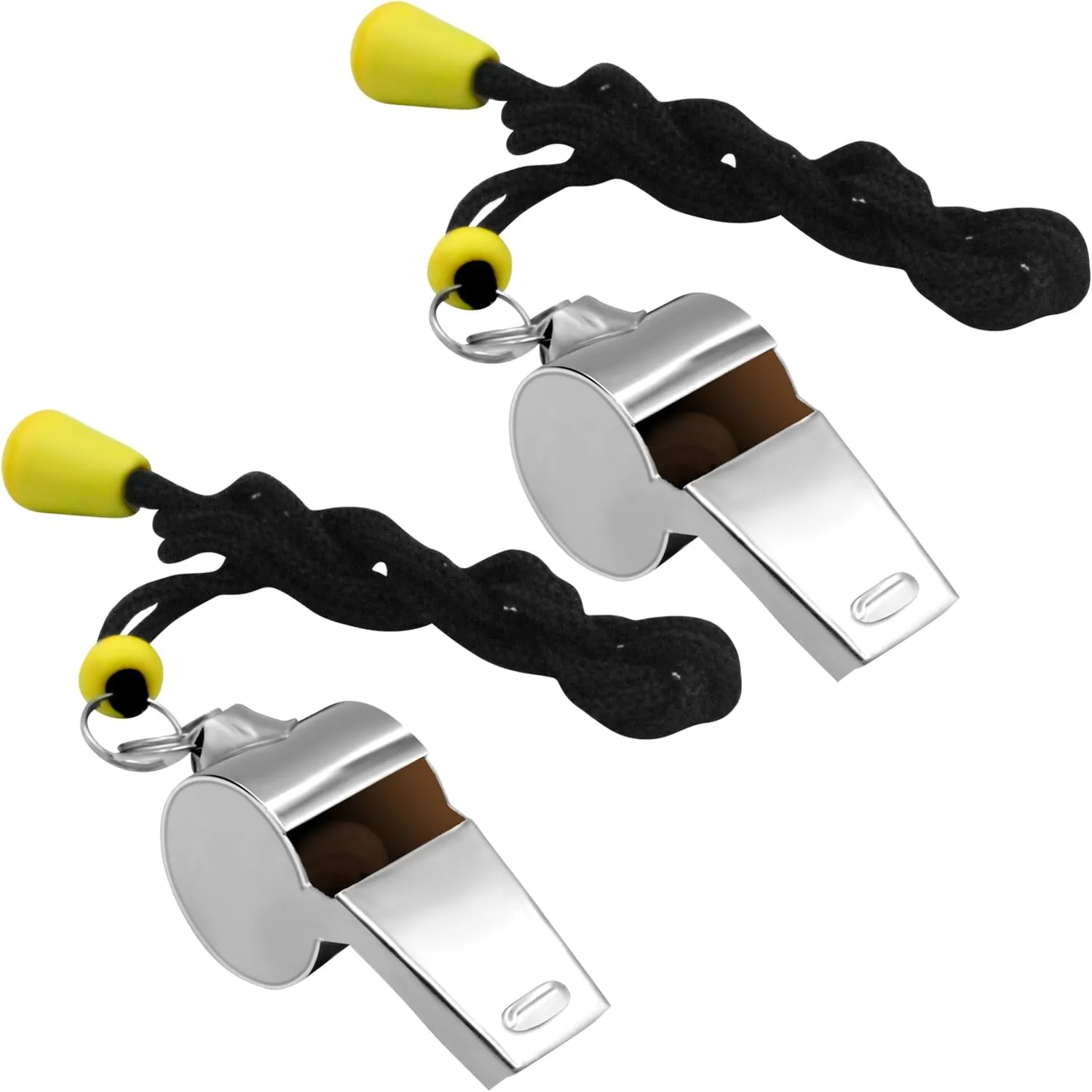 Whistle, Stainless Steel Sports Whistles with Lanyard, Loud Crisp Sound Whistles Great for Coaches, Referees, Teachers and Polices