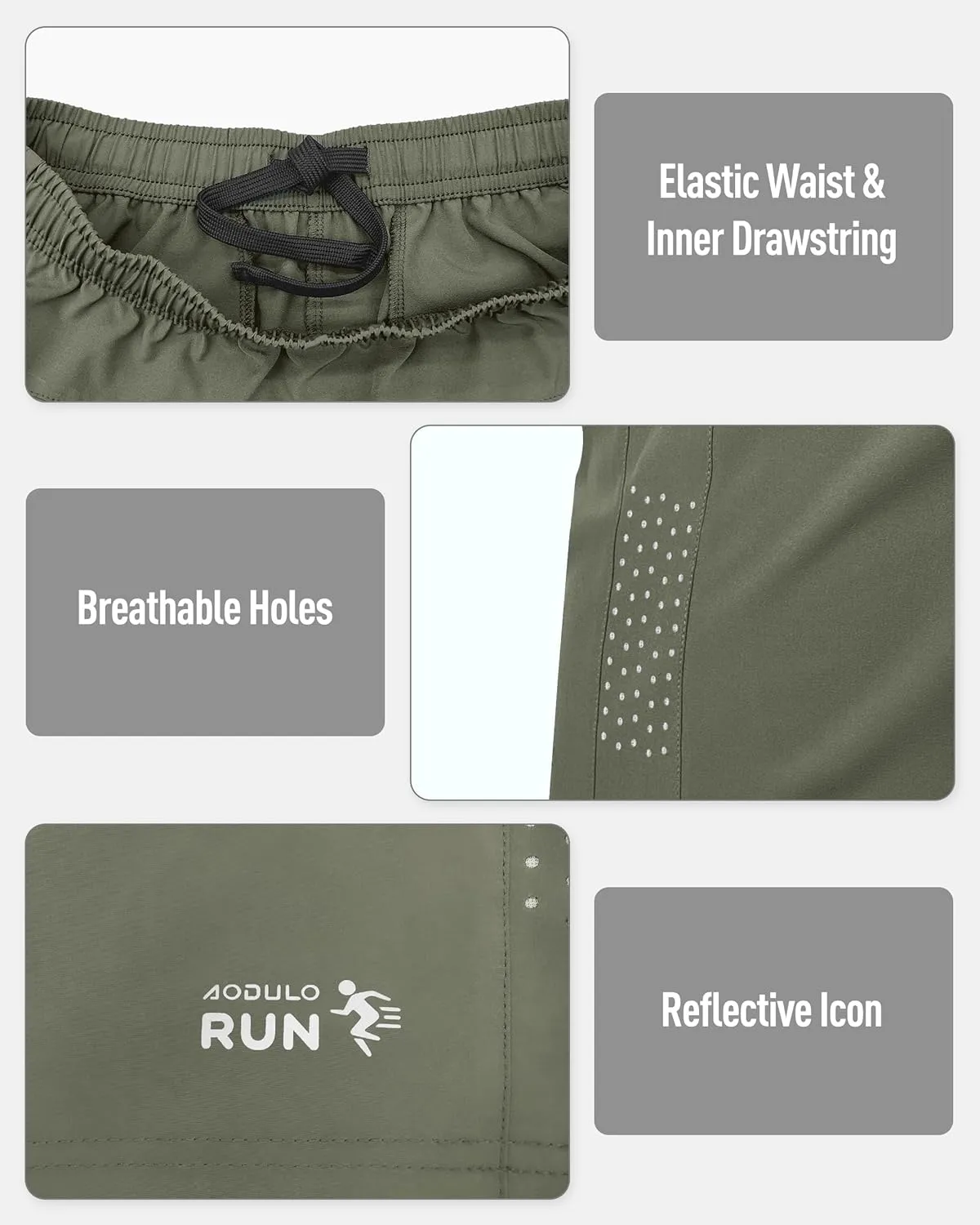 Youth Kids Athletic Shorts Quick Dry Lightweight Beathable Comfy Zipper Running Soccer Size 5-16 Outdoor Active Gym Workout