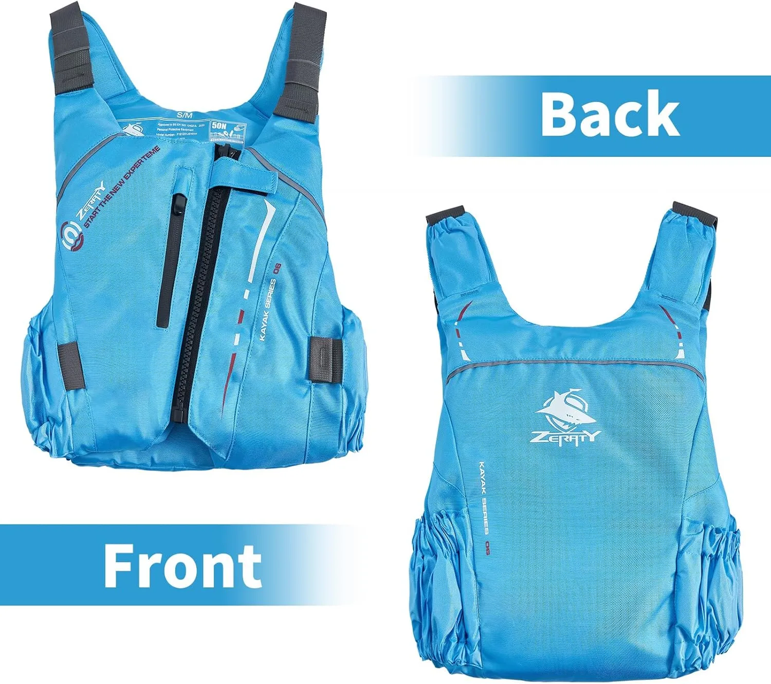 Zeraty Swim Jacket for Adults  Adjustable Buoyancy Vest with Pockets & Reflective Safety for Kayaking, Paddle Sports, and Water Adventures