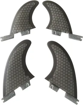 ZHU-CL Surf & SUP Fin 4Pcs Fiberglass Honeycomb Surfboard Tail Fin Paddle Board Fin Surfing Accessories Special Tail Rudder for Longboard Surfboard & Paddleboard (Color : Grey, Size : G3 GL)