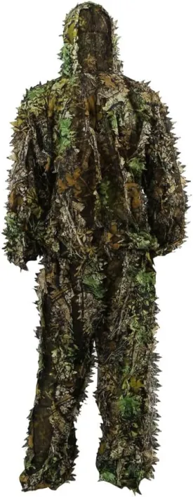 Zicac Outdoor Camo Ghillie Suit 3D Leafy Camouflage Clothing Jungle Woodland Hunting