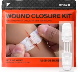 Zip Stitch Wound Closure Strips Kit - Repair Wounds Without Stitches - Zipstitch Sutures - Laceration Closure Kit - FSA HSA Approved
